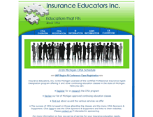 Tablet Screenshot of insuranceeducators.net